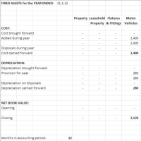 Fixed Assets Spreadsheet