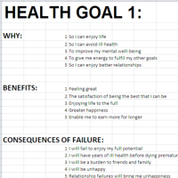 Health Goal Spreadsheet